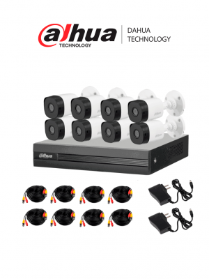 DAHUA KITXVR1B08- I+8-B1A21- Kit de 8 Canales 2 Megapixeles DVR Cooper-I WizSense Con IA H.265+ 8 Camaras B1A21 1080p 8 Canales + 2 IP o Hasta 10 Canales IP 4 Canales SMD Plus Busqueda de Humanos y Vehiculos Accesorios Incluidos/ - Image 1