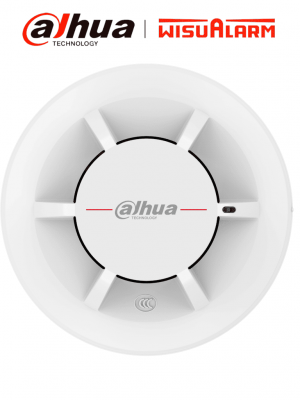 DAHUA WISUALARM DHI-HY-C131 - Detector de Humo Fotoelectrico Convencional de 2 Hilos, Alarma visual y audible Con Cámara Fotoelectrica Dual para Detección Eficiente, Cumple con Estándar EN 54-7:2018, Algoritmo BLC de Ajuste Automático, #LoNuevo #Wisualarm - Image 1