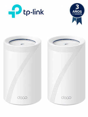 TP-LINK DECO BE65(2-Pack) - Sistema Mesh WiFi 7 , Wi-Fi 7 de Triple Banda de 11Gbps , 4 puertos 2.5Gbps , Multi-Link Operation (MLO) , Canales de 320Mhz , Banda de 6Ghz , Protección con  HomeShield, Conecta más de 200 dispositivos. - Image 1
