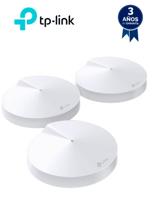 TP-LINK Deco M5(3-pack)- Kit de 3 routers MESH para hogar de doble banda Wi-Fi 5 AC1300 Mbps, con 2 puertos Gigabit WAN/LAN, 4 antenas internas, administración mediante la app Deco (iOS, Android) y protección HomeCare. - Image 1