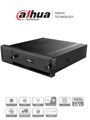 DAHUA DHI-MXVR4104-GFI - DVR Movil de 4 Canales HDCVI 1080p+4 Canales IP/ H.265/ GPS/ 4G/ Soporta 1 HDD 2.5 Pulgadas + 1 Tarjeta SD/ Soporta HDCVI/AHD/TVI/CVBS/IP/ - Image 1