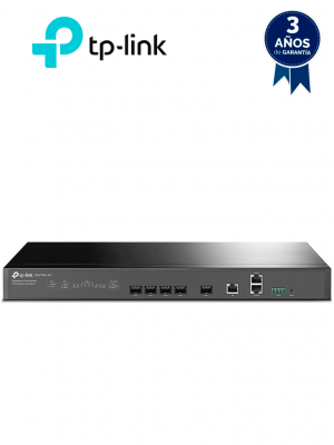 TP-LINK DS-P7001-04 - Delta Stream - OLT con 4 puertos GPON, capacidad de conexión hasta 512 ONUs, 1 puerto Gigabit RJ45 Uplink, 1 puerto SFP+ Uplink y fuentes redundantes AC-DC incluidas. Administración desde la nube (DPMS). - Image 1