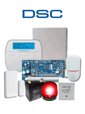 DSC SEEDPACK EXCLUSIVO TALLERES-  Paquete para desarrollo instaladores de alarmas serie NEO con 32 Zonas Inalámbricas / Panel HS2032 / Teclado LCD Alfa HS2LCDRF9N/ Gabinete / 1 Contacto PG9303 / PIR  LC200 / Transformador / 1 Estrobo /con Batería #TALLER - Image 1