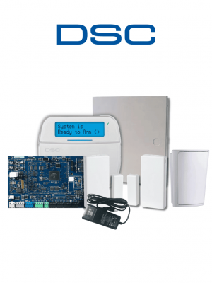 DSC PRO-RF-IP - Paquete Pro 32 zonas con comunicador IP integrado/ Panel HS3032/ Teclado con transceptor HS2LCDRFPRO / Fuente HS65WPSNA / Sensor Movimiento PG9914 / 2 Sensores Magnéticos PG9303  y Gabinete - Image 1