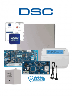 DSC NEO-LCD-LE4050M- Kit Neo 32 Zonas  Panel HS2032 / Teclado Alfanumérico HS2LCDN/  Fuente PTC1640U / Gabinete GMX003 / Comunicador LE4050m con 1 año de servicio #SuperKit - Image 1