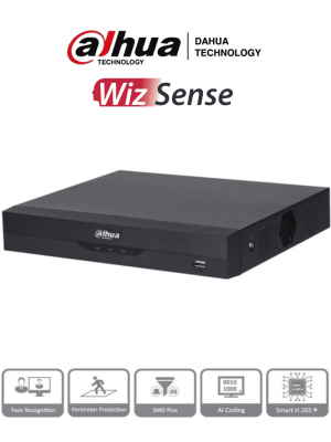 DAHUA XVR5116HS-I3 - DVR 16 Canales 5 Megapixeles Lite/ WizSense/ H.265+/ 16 Ch HDCVI +8 IP/ Hasta 24 Canales IP/ 2 Canales de Reconocimiento Facial/ SMD Plus/ Protección Perimetral/ 1 Sata/ Soporta CVI/AHD/TVI/ CVBS e IP/ IoT&POS/ #NuevoPrecio - Image 1