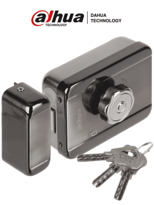 DAHUA DHI-ASF601A - Cerradura eléctrica inteligente con cierre automático, 12 VDC, bidireccional (izquierda o derecha). Ideal para puertas de madera, metal y emergencia. Compatible con videoporteros y control de acceso - Image 1