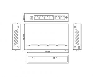 UTEPO UTP3GSW04TP60 - Switch Gigabit PoE no administrable con 4 puertos PoE Gigabit, 2 puertos Gigabit RJ45, modo CCTV, PoE 60W - Image 4