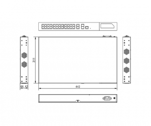 UTEPO UTP7224EPOEL2 - Switch PoE industrial para videovigilancia, 24 puertos FE AF/AT, 390W totales, 2 puertos GE y fibra SFP uplink, capa 2 - Image 3