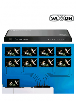 SAXXON LKV318HDR-V2.0 - Divisor de Video HDMI  de 1 Entrada y 8 Salidas/ Soporta Resolución Ultra HD 4K&2K @30 Hz/ Distancia  de 10 Metros en Entrada y Salida/ Switch EDID/ - Image 2