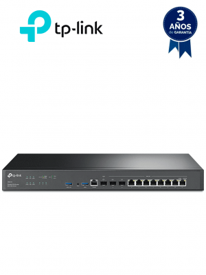 TP-LINK  ER8411 - Router VPN Omada, 1 puerto WAN 10G SFP+, 1 puerto WAN/LAN 10G SFP+, 1 puerto WAN/LAN 1G SFP+, 8 puertos WAN/LAN GE, ZTP, Administracion Centralizada, Secure VPN, Firewall potente, Filtrado de IP/MAC/URL, enlace IP-MAC #TP9 - Image 1