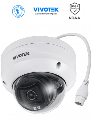 VIVOTEK FD833-HV - Camara IP Domo Vortex Premium Series, 5 Megapixeles, Smart IR 30mts , WDR Pro, Lente Fijo 2.8 mm , Advance AI, Deep Search, Protección IP66, IK10, NDAA, Almacenamiento interno 256GB - Image 1