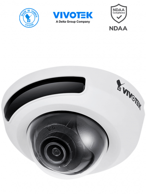 VIVOTEK FD9166-HN  - Cámara IP domo interior 2 MP, lente fijo 2.8mm, IR invisibles 10m, WDR Pro, micrófono integrado, ciberseguridad Trend Micro, Smart Stream III#TM - Image 1