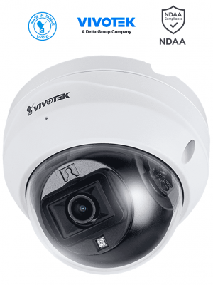 VIVOTEK FD9369 - Cámara IP Domo exterior 2 Megapixeles, Lente fijo 2.8mm, Iluminadores Smart IR 30m, Smart Motion, Micrófono integrado, Ranura MicroSD, Protección IP66, IK10, Smart Stream III,  NDAA, ONVIF - Image 1