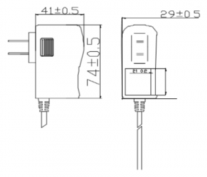 SAXXON PSU12005E - Fuente de Poder Regulada de 12 Vcc  0.5 Amper/ Conector Macho/ Especial para Camaras de CCTV/ Consumo de 5W/ - Image 2