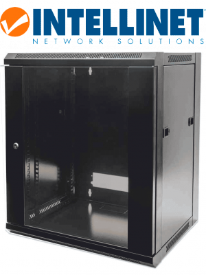 INTELLINET 711715 - Gabinete mural de 6U / 19" / Empaque Flat-Pack, 450 mm de profundidad / Negro (Sobre Pedido) - Image 1