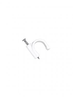 TCE LMG-NCC-5mm-W100 - Grapa de pared / Diámetro interno 5 mm / Altura 6 mm / Color blanco / Bolsa de 100 piezas#GRAPA - Image 1