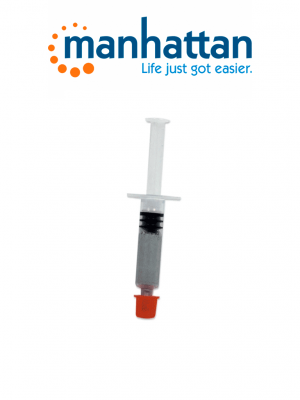MANHATTAN 701662 Pasta Térmica para CPU 1.5 g Dispensador de jeringa con tapa, para una precisa y fácil aplicación - Image 1