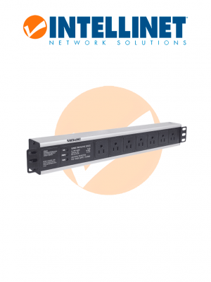 INTELLINET 714013 - Barra multicontacto con 7 salidas para montaje en 1.5 U de rack de 19" - Tipo EU / Protección contra sobretensiones / cable de alimentación de 3 m - Image 1
