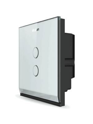 WULIAN SWITCHT2LN - Apagador Inteligente Touch con 2 Botones / Comunicacion Zigbee con Brain para administración desde celular a traves de App/ Carga maxima 10 Amp / Tipo Europeo - Image 2