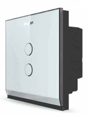 WULIAN SWITCHT2L - Apagador Inteligente tipo Europeo/ Touch con 2 Botones con Conexión L para controlar 2 focos/ Capacidad de 10 Amp/  Protocolo Zigbee - Image 2