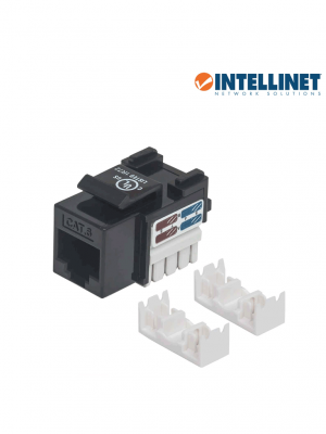 INTELLINET 210720 Jack RJ45 CAT6 Keystone / de impacto 110 / color negro - Image 1