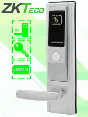 ZKTECO LH3600L - Cerradura Izquierda para Hotel con Tecnología Mifare 13.56 MHz, Compatible con Puertas de 35 a 55 mm de Grosor, Estándar Americano, con 5 Pestillos de Seguridad #MCI2 - Image 1