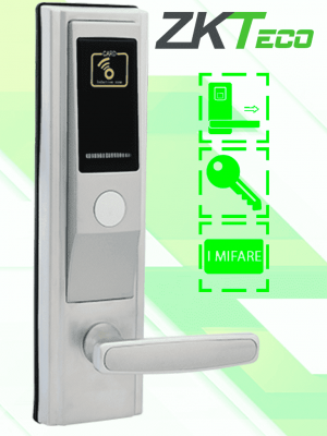 ZKTECO LH3600R - Cerradura Derecha para Hotel con Tecnología Mifare 13.56 MHz, Compatible con Puertas de 35 a 55 mm de Grosor, Estándar Americano, con 5 Pestillos de Seguridad #MCI2 - Image 1