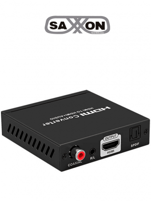 SAXXON LKV3061 - Separador de Audio HDMI/ Soporta Extracción de Video y Audio/ Conexion de Audio a traves de SPDIF & Coaxial o 3.5mm/ Resolucion de Video 4Kx2K@60Hz - Image 1