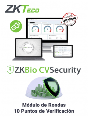 ZKTECO ZKBIOCVPATP10 - Módulo Vitalicio de Sistema de Patrullaje en BioCVSecurity / para 10 puntos de Verificación de Rondines / 30,000 usuarios / 2,000 departamentos - Image 1