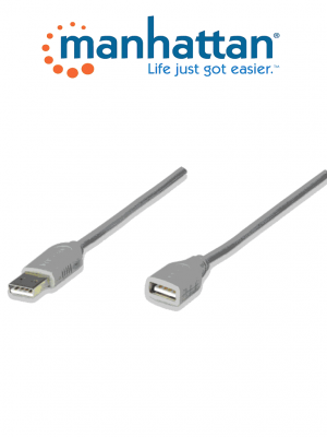 MANHATTAN 165211 - Cable de Extensión USB Macho a USB Hembra/ 1.8 Metros/ Velocidad Máxima de Hasta 12 Mbps/ UL 2725/ USB 1.1/ - Image 1