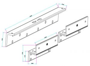 YLI MBK180NDZL - Soporte ZL para chapa magnética doble YM180NDLED/ 750 Lb de sujeción - Image 2