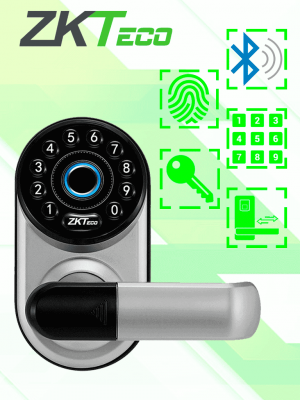 ZKTECO ML300 -  Cerradura Inteligente con Teclado y Verificación de Huella, Conectividad Bluetooth, Capacidad para 100 Usuarios, Compatible con la App Zsmart #HD2 - Image 1
