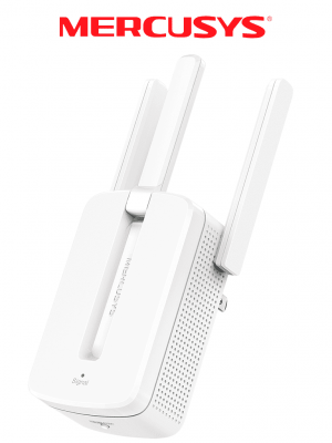 MERCUSYS MW300RE -Repetidor de cobertura WiFi N con tecnología MU-MIMO, velocidad de 300 Mbps en 2.4 GHz, 3 antenas externas y botón WPS. #MERYD - Image 1