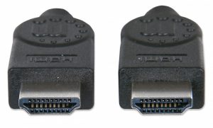 MANHATTAN 308816- Cable HDMI de Alta Velocidad de 1 Metro/ Resolucion 4K@30Hz/ Soporta 3D/ HDMI Macho a Macho/ Soporta Canal de Retorno de Audio (ARC)/ Blindado para Reducir Interferencia/ - Image 4
