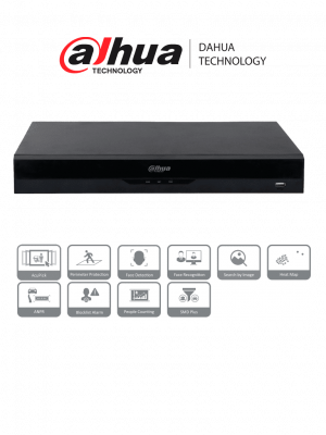 DAHUA NVR5216-16P-EI  NVR IP WizSense de 16 canales 1U/ 16PoE/ 2HDD/ H.265+/H.265/ 384 Mbps/ AcuPick / N+M cluster/   IA por grabador: FD y FR /Protección perimetral/ SMD Plus - Image 1