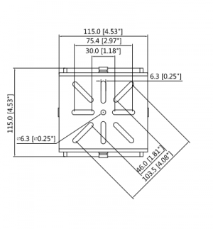 DAHUA PFA162- SOPORTE PARA HOUSING PFH610/ PFH610N/ PFH610V/ PFHA/ - Image 2
