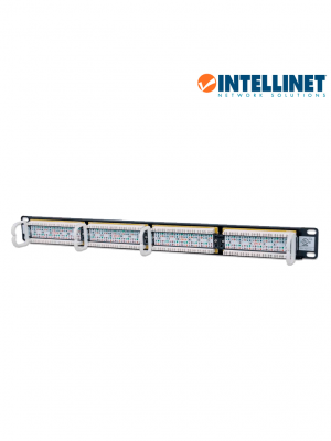INTELLINET 520959 - Panel de parcheo Cat6 de 24 puertos, UTP, 1UR. - Image 2