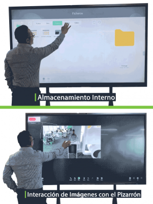 ZKTECO IWB65B - Pantalla Digital Interactiva / 65 pulgadas / 4K UHD / Android / Bisel Delgado / Cámara Integrada 13 megapíxeles / Matriz de 6 Micrófonos / 20 Puntos Multi-touch  / Proyección Inalámbrica mediante WiFi - Image 3