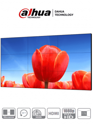 DAHUA DHL550UDM-EG - Pantalla de 55 Pulgadas FHD para Video Wall/ Panel LCD de Grado Industrial/ Ideal para Trabajar 24/7/ Marco Ultra Delgado de 1.8 mm (0.9mm Cada Marco)/ Interfaces HDMI, DVI, VGA, BNC y USB/ - Image 1