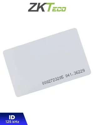 ZKTECO IDCARDNUNIT - Tarjeta ID con Frecuencia de 125 kHz, 1 mm de Grosor con Folio Impreso / Tarjeta unitaria - Image 1