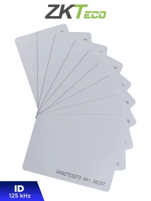 ZKTECO IDCARDN - Paquete con 10 Tarjetas ID con Frecuencia de 125 kHz, 1 mm de Grosor con Folio Impreso - Image 1