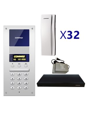 COMMAX AUDIOGATEPAK32 - Paquete para 32 apartamentos para comunicación por Audio con visitante/ Audio bidireccional / Apertura de puerta/ #Audiogate - Image 1