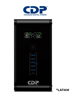 CDP R-Smart2010 - UPS de 2000VA / 1200W con pantalla LCD, 10 terminales de salida: 5 con respaldo y AVR, y 5 con supresión de picos. - Image 1