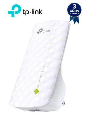 TP-LINK RE200 - Repetidor de WiFi doble banda AC750, soporta 802.11 b/g/n y 802.11ac, hasta 750 Mbps, con 1 puerto Ethernet (RJ45) 10/100 Mbps, 3 antenas internas para 2.4GHz y 5GHz. - Image 1