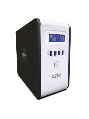 CDP RU-Smart1010 - UPS / 1000VA / 500W / 10 Contactos de salida / 4 Puertos USB carga Rapida / Pantalla LCD / 5 Contactos con respaldo y regulación / 5 contactos con supreción de picos / 2 Contactos programables - Image 2