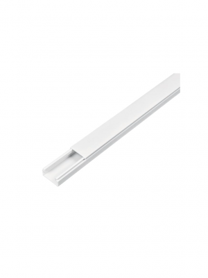 SBE TECH SBE-1221 - Canaleta plástica / PVC / Una vía / Alto 1.2 cm, Ancho 2.1 cm, Largo 2 metros - Image 1