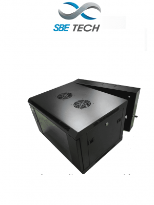 SBETECH SBE-GNLPAR22URP3C -Gabinete de pared de 22UR / Ancho 60mm/  Profundo 55mm / Alto 1080mm / Capacidad de carga: 30Kg / Puerta delantera de Cristal templado / Puerta trasera sólida - Image 1