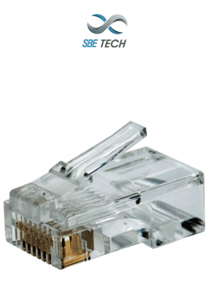 SBETECH PLUGRJ45C6 - Conector plug RJ45 para cable UTP CAT 6 con recubrimiento de oro de 50 micras, paquete de 50 piezas - Image 1