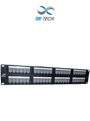 SBETECH PPC648P - Panel de parcheo categoría 6 con 48 puertos, cumple con los estándares ANSI/TIA 568-C.2 e ISO 11801 2a Edición, y es producto certificable - Image 1